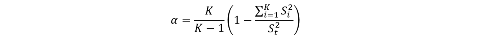 Ecuación Alfa de Cronbach.