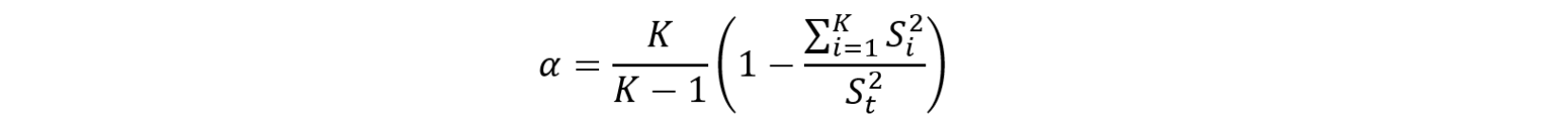 Cronbach Alpha equation.